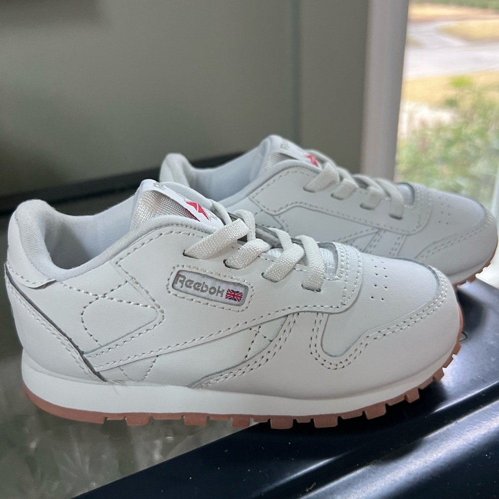 Reebok White Low-Top Sneakers with Perforated Design